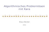 Algorithmisches Problemlösen mit Kara Klaus Becker 2015.