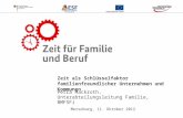1 Merseburg, 11. Oktober 2012 Zeit als Schlüsselfaktor familienfreundlicher Unternehmen und Kommunen Petra Mackroth, Unterabteilungsleitung Familie, BMFSFJ.