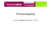 Presseclipping hochzeitplus Oktober 2015. Mainzer Wochenblatt.