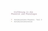Einführung in die Phonetik und Phonologie   Artikulations-Prozess: Teil 3   Artikulationsstelle.