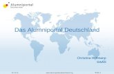 Seite 1 Das Alumniportal Deutschland 20.02.2016 Christina Hollmann DAAD.