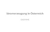 Stromerzeugung in Österreich EASY4ME. Laufkraftwerke Wärmekraftwerke Kraftwerke