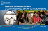 RESSOURCEN FÜR DIE ZUKUNFT STUDIUM UND FORSCHUNG AN DER BERGAKADEMIE Freiberg 2016.
