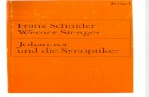 Schnider, Franz & Stenger, Werner - Johannes und die Synoptiker (Kösel, 1971, 182pp)