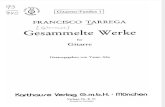 TARREGA Francisco - Gesammelte Werke Fur Gitarre
