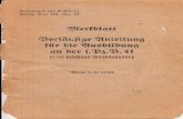 Merkblatt - Vorläufige Anleitung f. die Ausbildung an der s.Pz.B. 41 (mit leichter Feldlafette). Anhang 2 zur H.Dv.1a Seite 25a, lfd. Nr. 20 (1942)