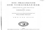 Die Fragmente der Vorsokratiker: Griechisch und Deutsch  (Zweiter Band) - Hermann Diels & Walther Kranz