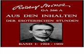 GA 266 A - Aus den Inhalten der esoterischen Stunden - Band-1 - Rudolf Steiner