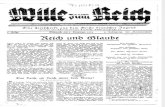 Wille zum Reich / 1934/01 / Reich und Glaube