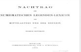 Nachtrag zum numismatischen Legenden-Lexicon des Mittelalters und der Neuzeit / von Wilhelm Rentzmann