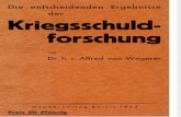 Wegerer, Alfred - Kriegsschuldforschung (1933, 36 S., Text)