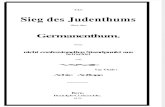 Marr, Wilhelm - Der Sieg Des Judenthums Ueber Das Germanenthum (1879, 48 S., Text)