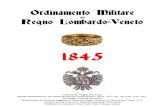 Military Organization of the Lombard Venitian Kingdom 1845