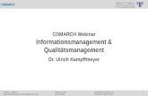 [DE] Information Management & Qualitätsmanagement | Comarch Webinar mit Dr. Ulrich Kampffmeyer | 201