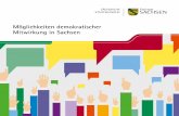 Möglichkeiten demokratischer Mitwirkung in Sachsen