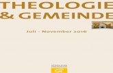 Neuerscheinungen Theologie und Gemeinde Herbst 2016