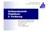 Softwaretechnik- Praktikum: 5. Vorlesung