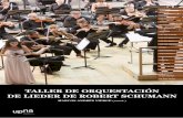 TALLER DE ORQUESTACIÓN DE LIEDER DE ROBERT SCHUMANN