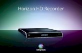 Bedienungsanleitung Horizon HD Recorder