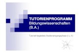 TUTORIENPROGRAMM Bildungswissenschaften (B.A.)