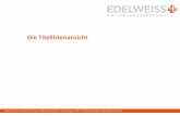 EDELWEISS+ Hilfedokument: Titellistenansicht