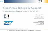 OpenStack Betrieb & Support - 5 Jahre OpenStack Managed Service bei der SAP SE