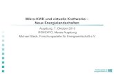Mikro KWK und virtuelle Kraftwerke â€“ Neue Energielandschaften