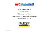 Richtlinien für die Kämpfe der Ringer – Bundesliga 2016/2017