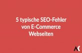 5 typische SEO-Fehler von E-Commerce Webseiten