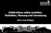Erkl¤rvideos selbst erstellen: Techniken, Planung und Umsetzung (Birte Svea Philippi)