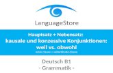 LanguageStore - weil vs. obwohl