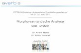 Morpho-semantische Analyse von Texten, Dr. Kornél Markó und Dr ...