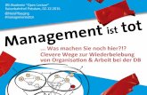 Management ist tot! - Keynote by Niels Pflaeging at DB Akademie (Potsdam/D)