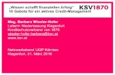 KSV, Wiesler-Hofer: Kreditmanagement für GründerInnen