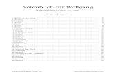 Notenbuch für Wolfgang