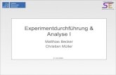 Experimentdurchführung & Analyse 1: Deskriptive Statistik und ...