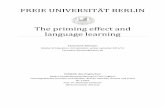The priming effect and language learning