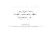 Liturgischer Kirchenkalender 2010/2011 (Predigtreihe III)