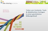 edu-sharing auf der EDU|days 2016: Teilen von Contents, Tools & didaktischen Vorlagen in einer geschützten Bildungscloud