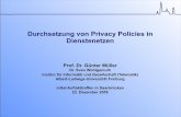 Durchsetzung von Privacy Policies in Dienstenetzen