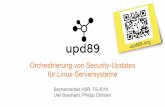 TechTalkThursday 27.10.2016: upd89.org - Orchestrierung von Security-Updates für Linux-Serversysteme
