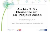 Archiv 2.0 - Elemente im EU-Projekt co:op (Offene Archive 2.2)