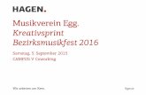 Kreativsprint Bregenzerwälder Bezirksmusikfest 2016