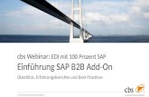 cbs Webinar: Einführung SAP B2B Add-on