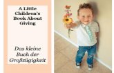 Das kleine buch der großzügigkeit - A Little Children's Book about Giving