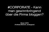Partizipation durch Narration für #Corporate Blogging