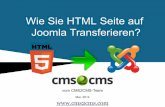 Wie Sie HTML auf Joomla Transferieren Mit CMS2CMS