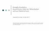 Google Analytics: Ausschluss interner Mitarbeiter versus Datenschutz