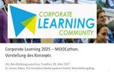 Corporate Learning 2025 – MOOCathon: Vorstellung des Konzepts
