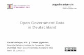 Open Government Data Status in Deutschland, Christian Geiger und Friedrich Lindenberg